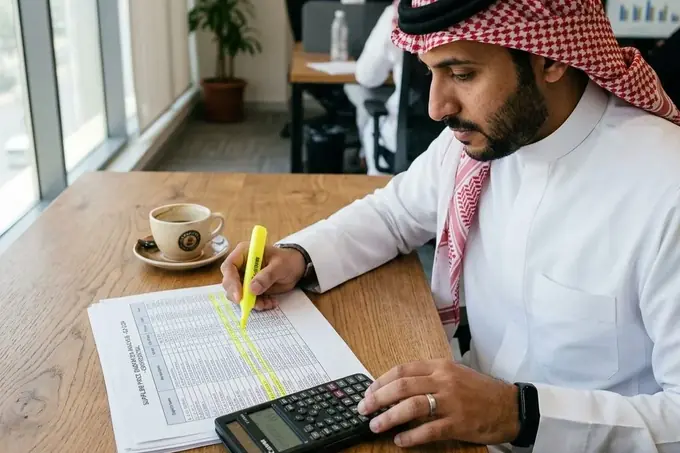 فريق مشتريات يقارن عروض أسعار الموردين في اجتماع تقييم